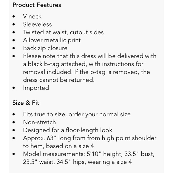 NWT Ramy Brook Formal Metallic Cutout Gown Size 4 - Picture 6 of 6